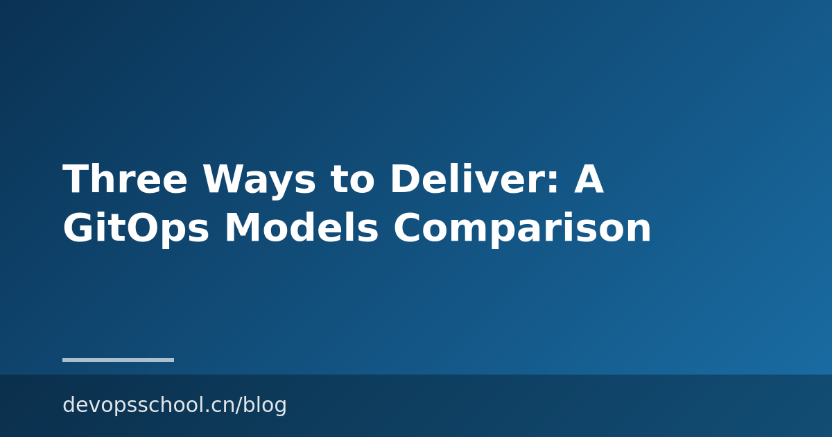 Three Ways to Deliver: A GitOps Models Comparison